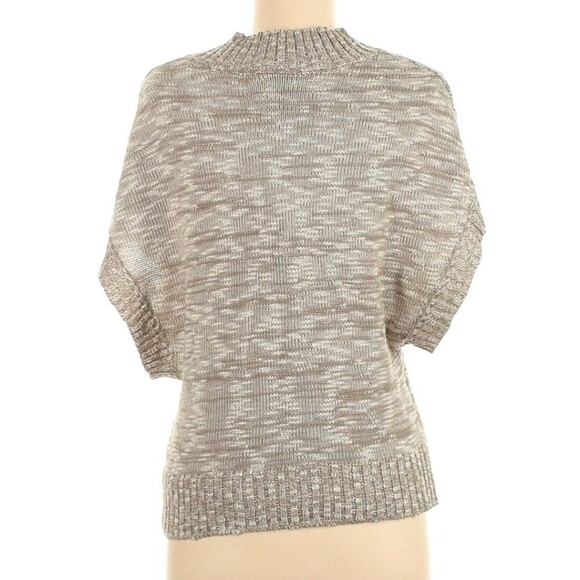 Pink Rose Kimono Sleeve Tan Knit Sweater Cardigan Top sz L Womens - Picture 2 of 6